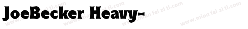 JoeBecker Heavy字体转换